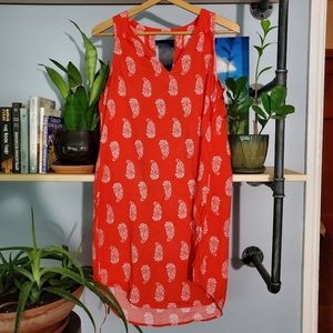 Burnt orange Paisley dress
